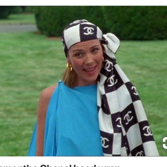 ISO NOT FOR SALE Chanel Monogram Silk Scarf - Picture 1 of 2